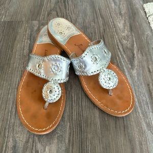 Jack Rogers Silver Metallic
